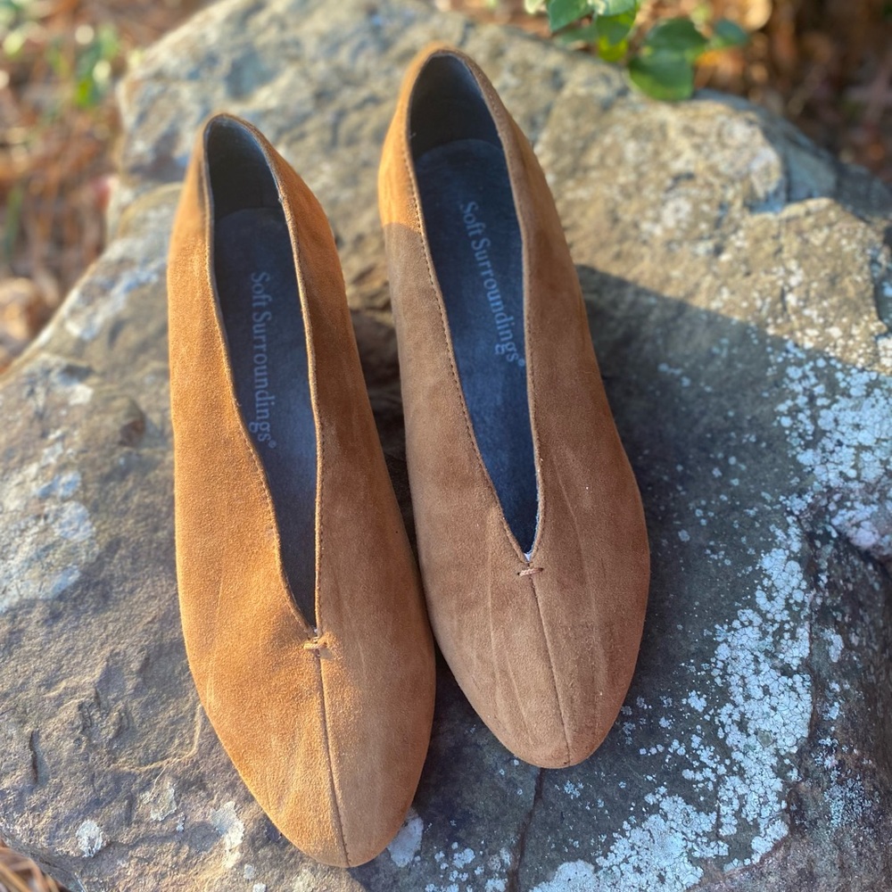 Soft Surroundings Women's Brown Suede shoes 9.5